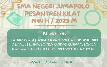 PESANTREN KILAT RAMADHAN 1444 H/2023 M DI SMA NEGERI JUMAPOLO
