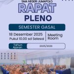 SMA NEGERI JUMAPOLO GELAR RAPAT PLENO EVALUASI SEMESTER GASAL DAN PERSIAPAN PENERIMAAN RAPOR SEMESTER GASAL TAHUN AJARAN 2025/2026